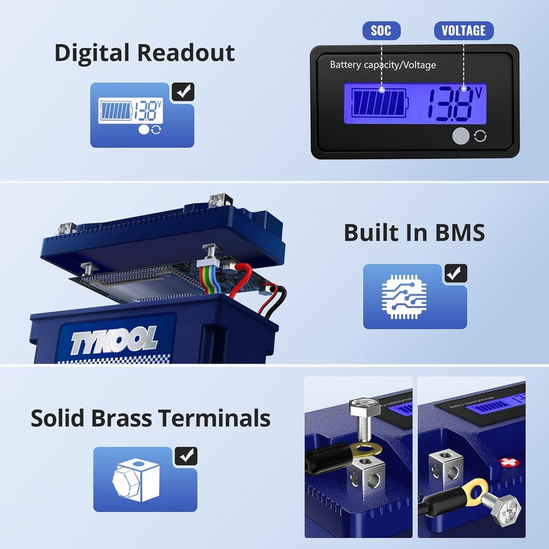 TYKOOL YT7B-BS, 240 CCA, 3X Cranking Amps,5X Life, High Performance Lithium LiFePO4 Motorcycle Battery,12V 4Ah,Fits for ATV,Fits for Ducati 1198cc,BRP (CAN-AM) 450cc ATV,Yamaha 125cc,150cc Scooter - Image 4